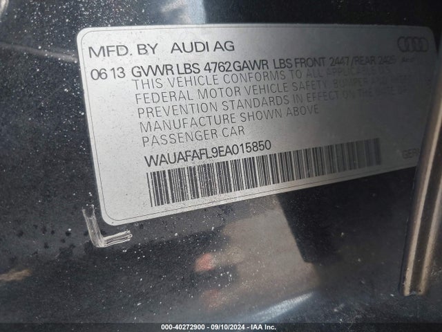 Audi A4 2.0t Premium 2014 WAUAFAFL9EA015850 Image 9