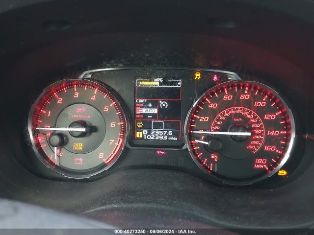 40273250 :رقم المزاد ، JF1VA2L63F9804205 vin ، 2015 Subaru Wrx Sti مزاد بيع