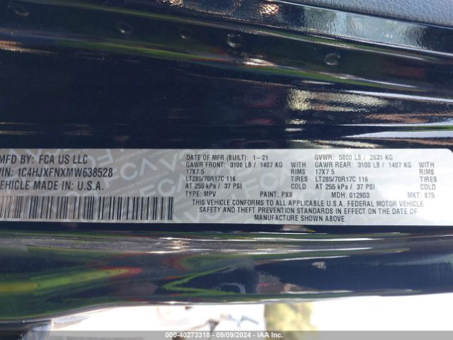 1C4HJXFNXMW638528 Jeep Wrangler Unlimited Rubicon 4x4