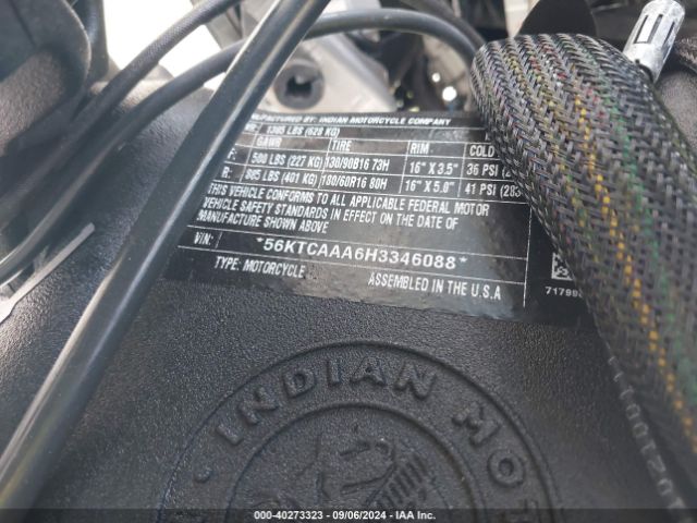 2017 INDIAN MOTORCYCLE CO. CHIEFTAIN 56KTCAAA6H3346088 Photo 9