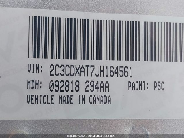 2C3CDXAT7JH164561 Dodge Charger Police Rwd