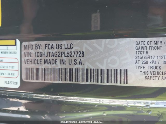 1C6HJTAG2PL527728 Jeep Gladiator Sport S 4x4