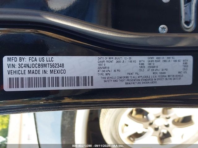 3C4NJDCB9MT562348 Jeep Compass Limited 4x4