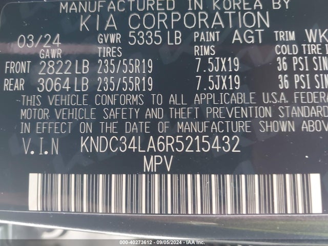 KIA Ev6 Light Long Range 2024 KNDC34LA6R5215432 Image 9