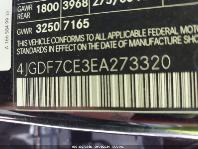 4JGDF7CE3EA273320 Mercedes-Benz Gl 450 4matic