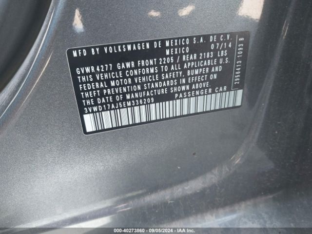 3VWD17AJ5EM336209 Volkswagen Jetta 1.8t Se