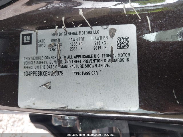 1G4PP5SKXE4120079 Buick Verano