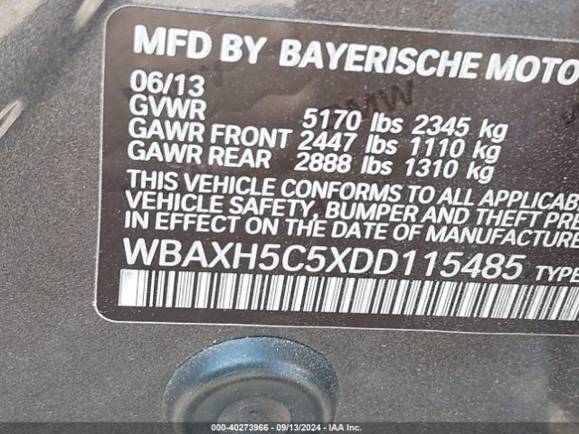 2013 BMW 528I WBAXH5C5XDD115485 Photo 8