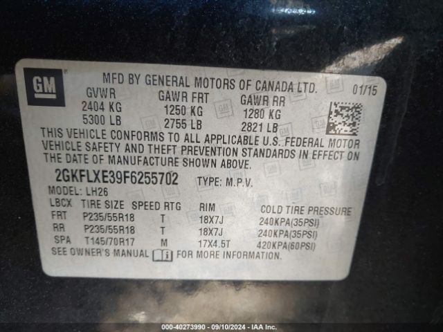 2GKFLXE39F6255702 GMC Terrain Slt-1