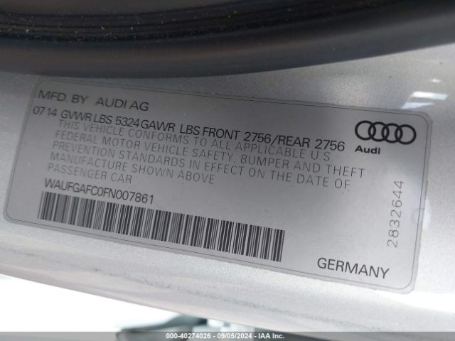 WAUFGAFC0FN007861 Audi A6 3.0t Premium Plus