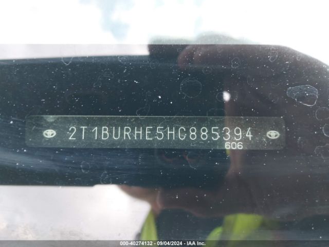 2T1BURHE5HC885394 Toyota COROLLA LE