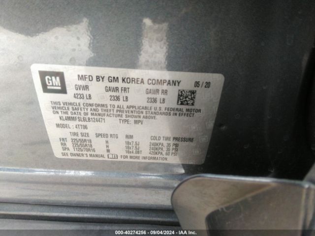 KL4MMFSL6LB124471 Buick Encore Gx Fwd Essence