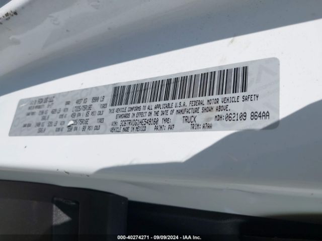 3C6TRVDG1HE549160 RAM Promaster 2500 High Roof 159 Wb