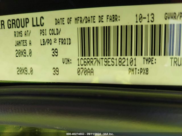 1C6RR7NT9ES182101 RAM 1500 Laramie