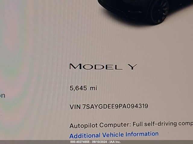 Tesla Model Y 2023 7SAYGDEE9PA094319 Image 16