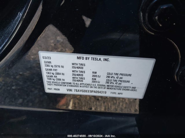 2023 TESLA MODEL Y 7SAYGDEE9PA094319 Photo 8