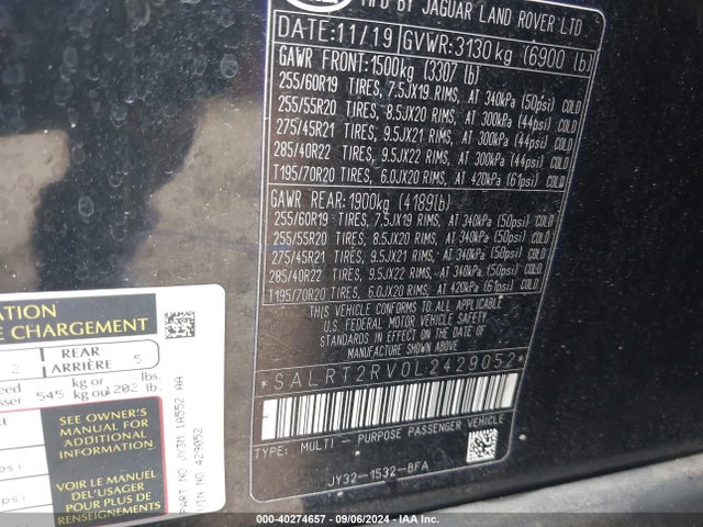 SALRT2RV0L2429052 Land Rover Discovery Hse Luxury