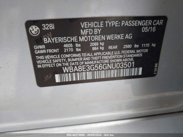 WBA8E3G56GNU03501 BMW 328i Xdrive