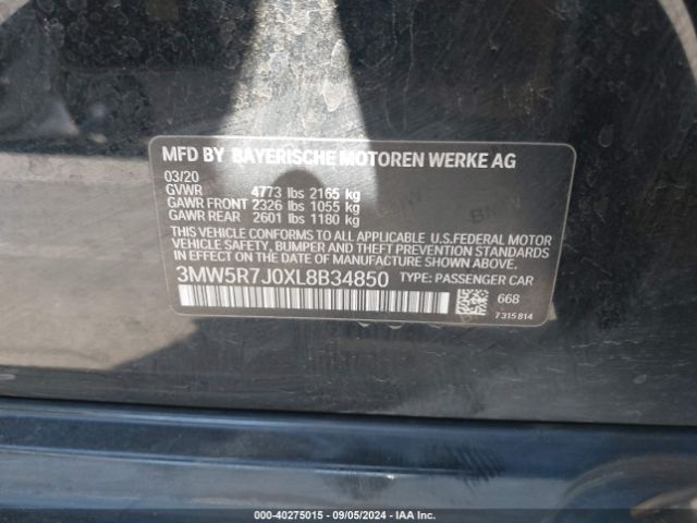 3MW5R7J0XL8B34850 BMW 330i Xdrive