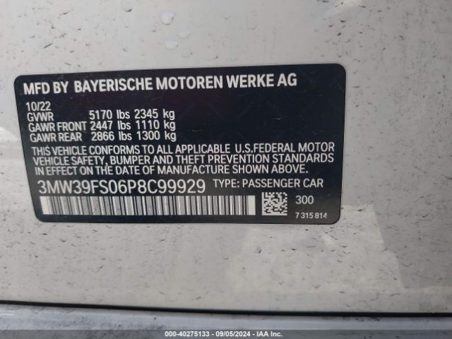 3MW39FS06P8C99929 BMW 3 Series 330e Xdrive