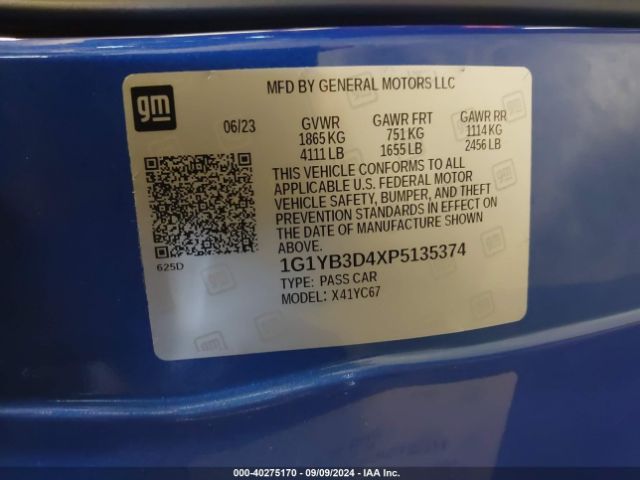 1G1YB3D4XP5135374 Chevrolet Corvette Stingray Rwd  2lt