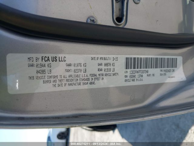 1C3CDFAA7FD337248 Dodge DART SE