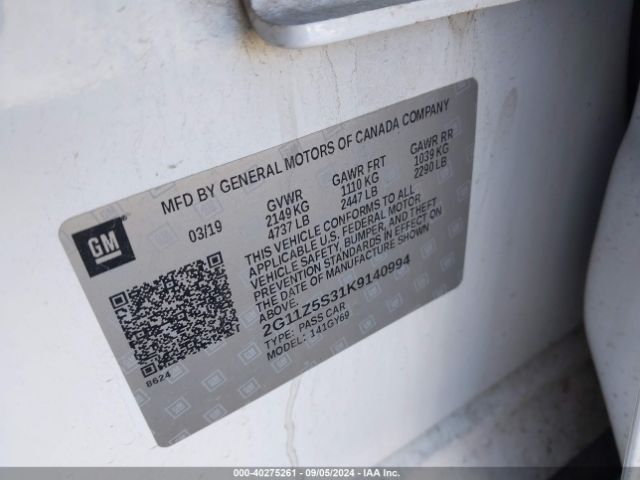 2G11Z5S31K9140994 Chevrolet IMPALA LT