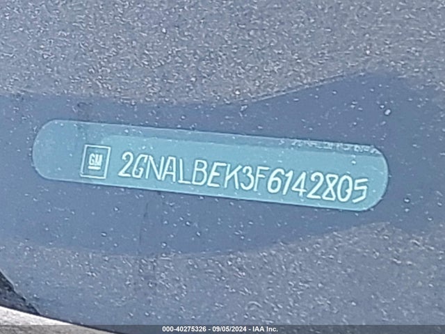 Chevrolet EQUINOX 1LT 2015 2GNALBEK3F6142805 Image 9