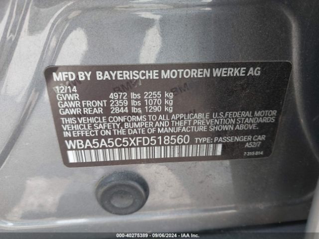WBA5A5C5XFD518560 BMW 528I