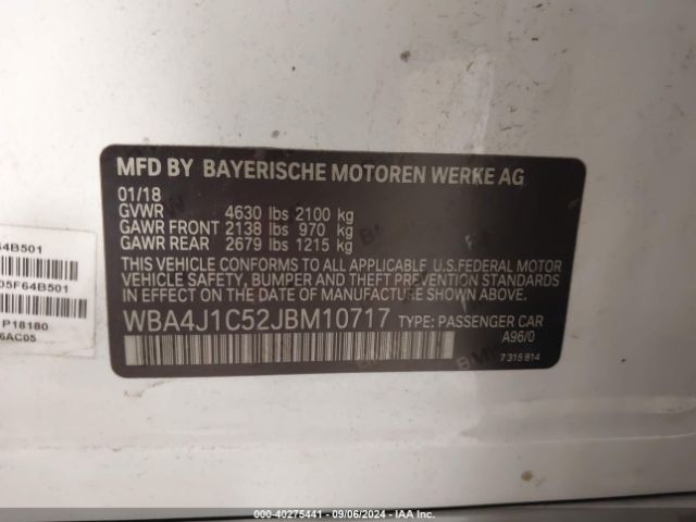 WBA4J1C52JBM10717 BMW 430i Gran Coupe