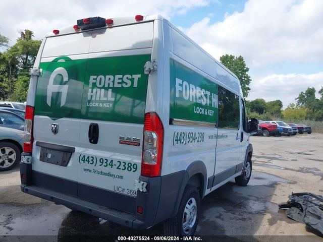 3C6TRVBG1JE124191 RAM Promaster 1500 High Roof 136 Wb