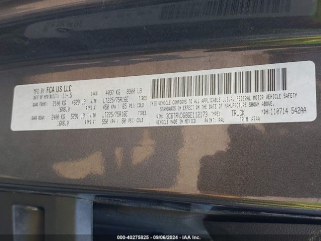 3C6TRVDG8GE112173 RAM Promaster 2500 High Roof