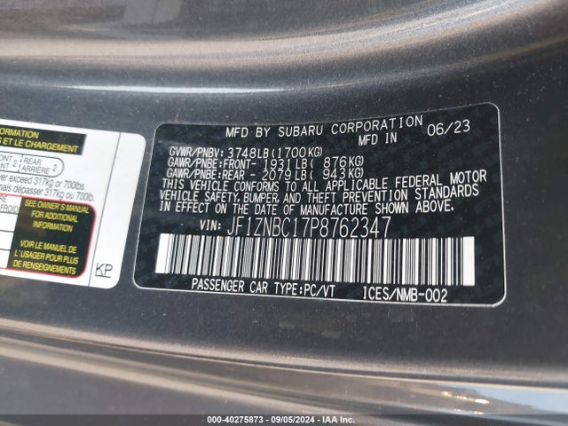 Toyota GR86 2023 JF1ZNBC17P8762347 Image 9