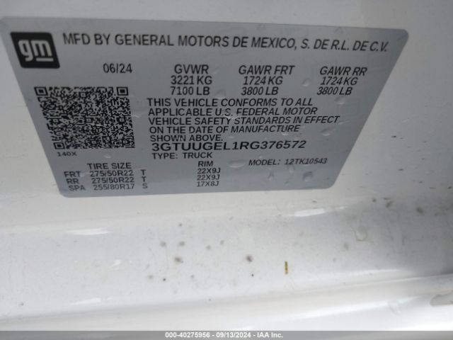 3GTUUGEL1RG376572 GMC Sierra 1500 4wd  Short Box Denali