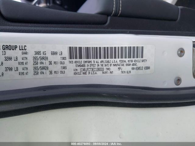 1C4RJFCT3EC128333 Jeep Grand Cherokee Overland