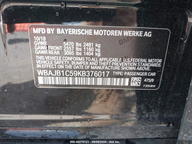 WBAJB1C59KB376017 BMW 530e Xdrive Iperformance