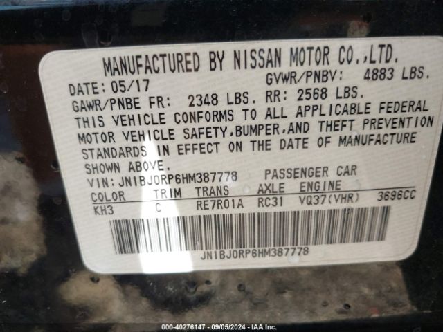 JN1BJ0RP6HM387778 Infiniti QX50