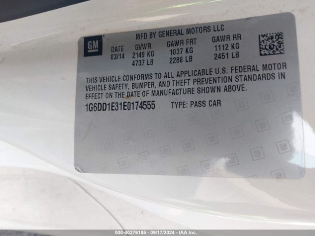 1G6DD1E31E0174555 Cadillac Cts Premium