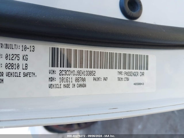 Dodge Challenger Srt8 Core 2014 2C3CDYDJ9EH133852 Image 9
