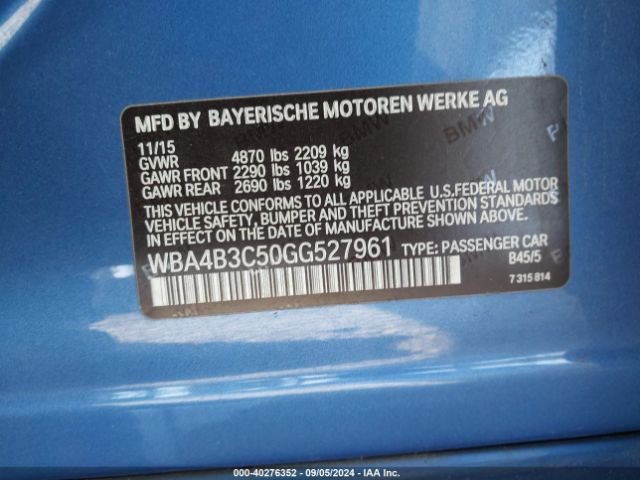 WBA4B3C50GG527961 BMW 435i Gran Coupe Xdrive
