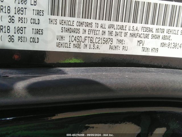 1C4SDJFT6LC215079 Dodge Durango Pursuit Awd
