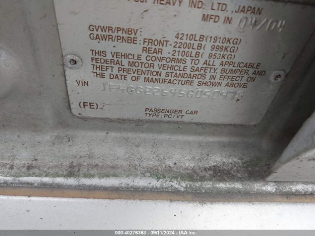 2005 SAAB 9-2X JF4GG22645G050978 Photo 8