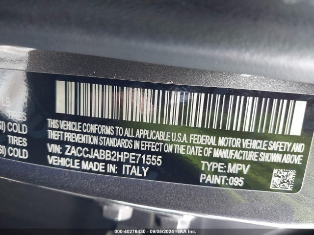 ZACCJABB2HPE71555 Jeep Renegade Latitude Fwd