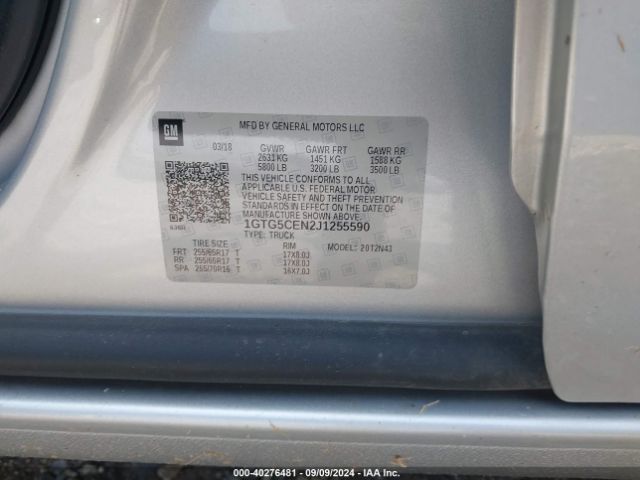 1GTG5CEN2J1255590 GMC CANYON SLE
