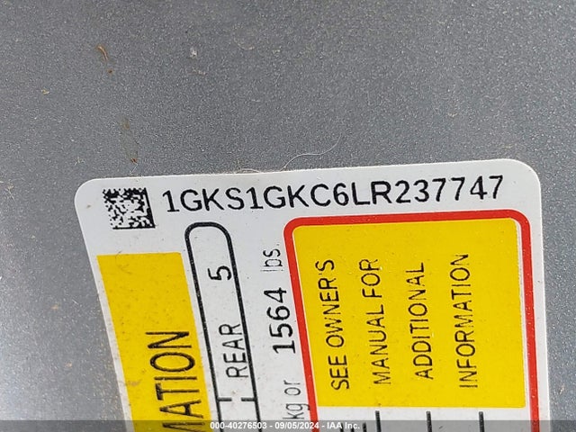1GKS1GKC6LR237747 GMC Yukon Xl 2wd Slt