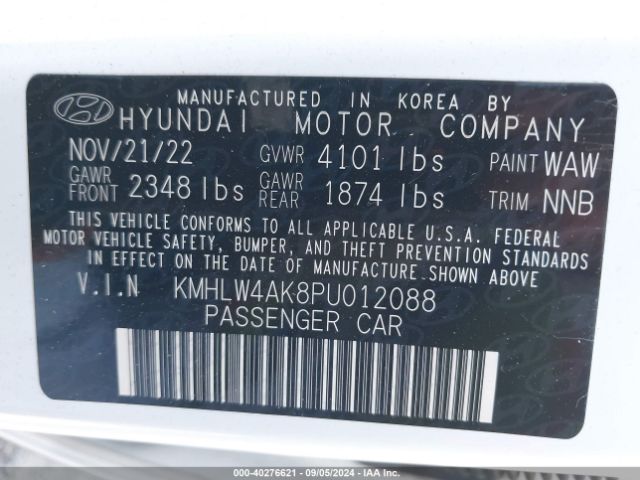 KMHLW4AK8PU012088 Hyundai ELANTRA N