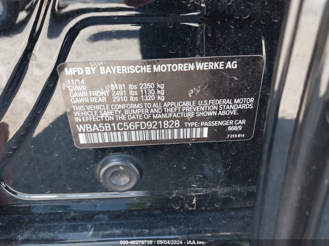 WBA5B1C56FD921828 BMW 535i