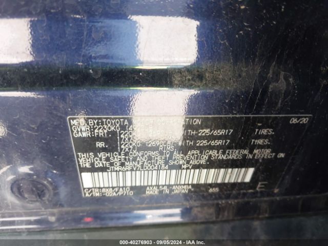 JTMR6RFV7LD004184 Toyota Rav4 Hybrid Xle