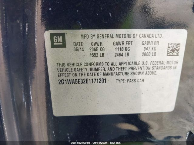 2G1WA5E32E1171201 Chevrolet Impala Limited Ls
