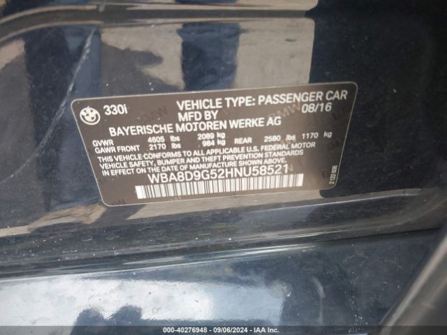 WBA8D9G52HNU58521 BMW 330i Xdrive